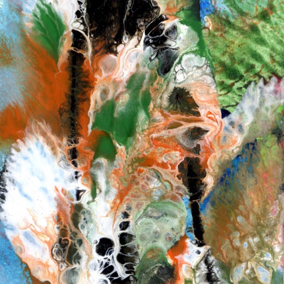 Original ACEO - Miniature Abstract Painting - Organic Abstract 4 - Picture 5 of 5